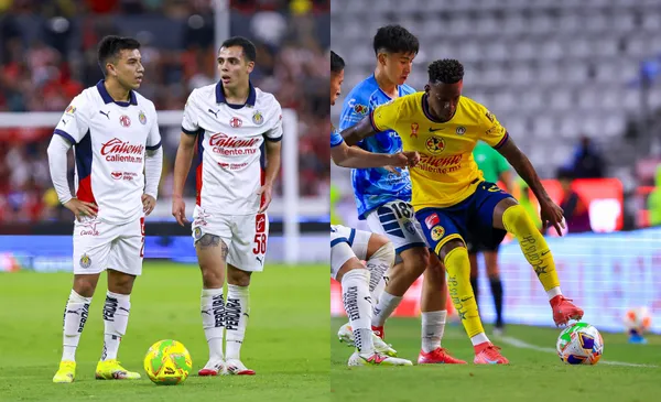 Camberos va a pegar tiro libre, a la derecha, jugador de América para la pelota (Fuente: Mexsports)