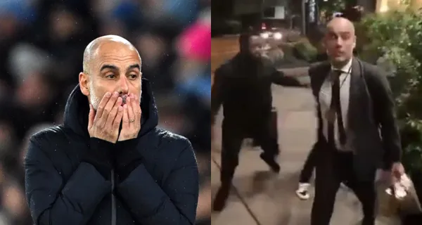 Captura de pantalla de la reacción de Pep Guardiola ante un aficionado (Fuente: El Chiringuito)