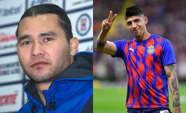 Carlos Peña presentado en Cruz Azul, a la derecha, Pulido en práctica (Fuente: Mexsports)