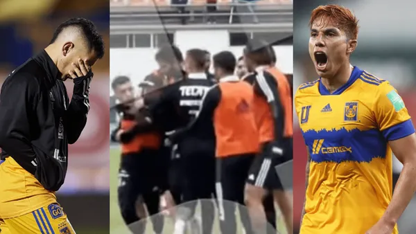 Carlos Salcedo se peleó con Leo Fernández tras una entrada fuerte en el entrenamiento, aunque no hubo golpes, otro jugador jaloneó al delantero uruguayo