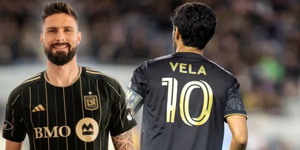 Carlos Vela y Olivier Giroud con la playera de LAFC / Foto: Portal LAFC