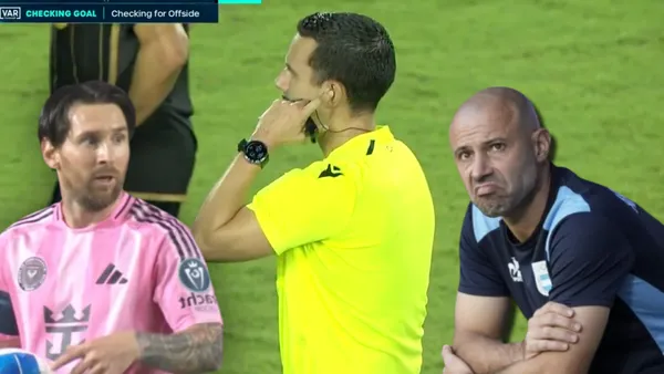 César Arturo Ramos, Lionel Messi y Javier Mascherano (Foto: Concacaf)