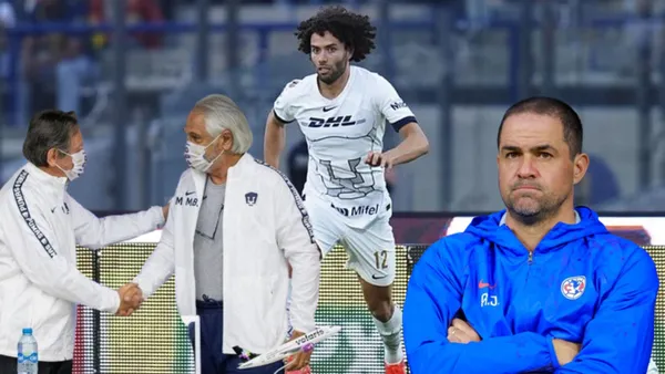 Chino con Pumas y Directiva auriazul con Jardiné