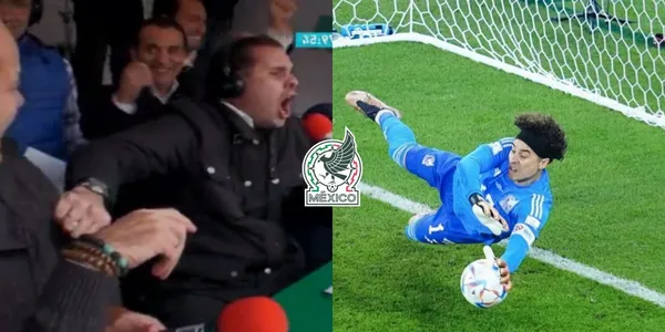 Christian Martinoli sorprendido con su reacción al penal atajado de Guillermo Ochoa a Robert Lewandowski.