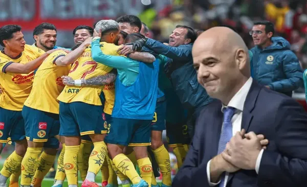 Club América celebra gol (Fuente: Mexsports)