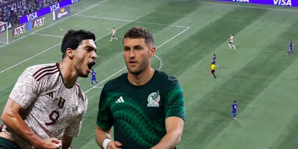 Conoce la reacción de Santi Giménez al ver que Raúl Jiménez ya hizo su 2do gol ante Uzbekistán