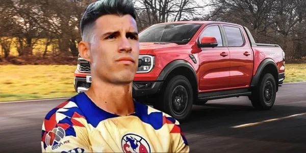 Cristian Calderón finalmente llegó a Coapa y lo hizo montado en un particular vehículo