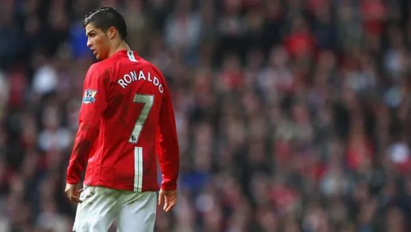 Cristiano Ronaldo con la camiseta de Manchester (Foto: El Nacional)