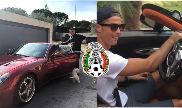 Cristiano Ronaldo tiene dentro de su colección de coches, dos Ferrari, un jugador mexicano se dio este mismo lujo.