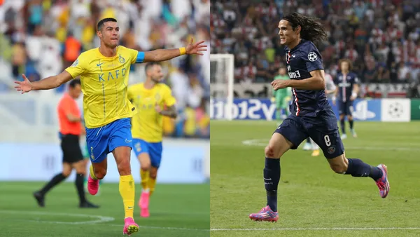 Cristiano Ronaldo y Edinson Cavani | Fotos: @Cristiano y @PSG_inside