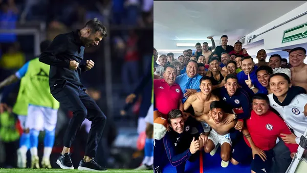 Cruz Azul celebró empate ante Tigres como si fuera el título / Foto: Fox Sports y X @cruzazul