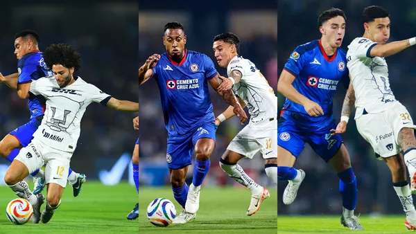 Cruz Azul vs Pumas en los Cuartos de Final del Clausura 2024. | Foto: Mex Sports