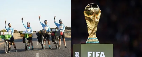 Cuatro aficionados argentinos se encuentran recorriendo todo África en bicicleta para llegar a Qatar.
