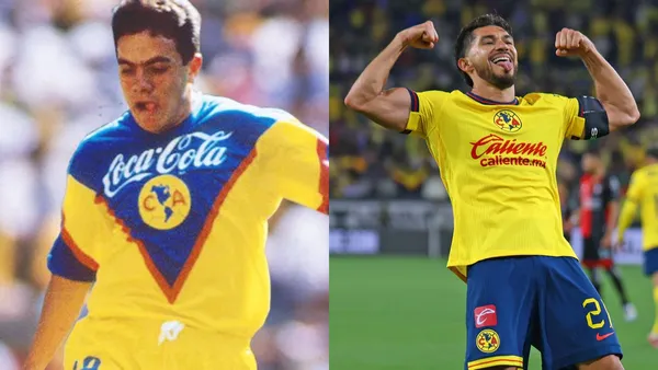 Cuauhtémoc Blanco y Henry Martín. | Fotos: Mex Sport y X oficial de @ClubAmerica