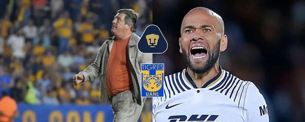 Dani Alves fue pretendido por Tigres y podría salir de Pumas ante el posible despido de Miguel Herrera.