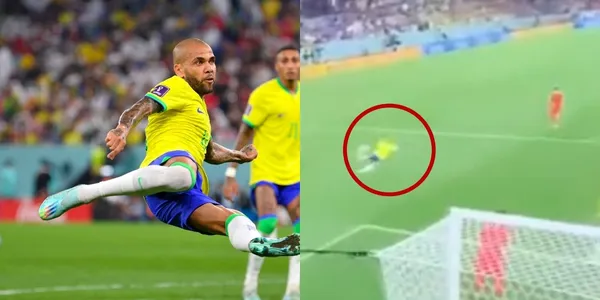 Dani Alves se lució con una jugada de fantasía en el partido entre Brasil y Corea del Sur