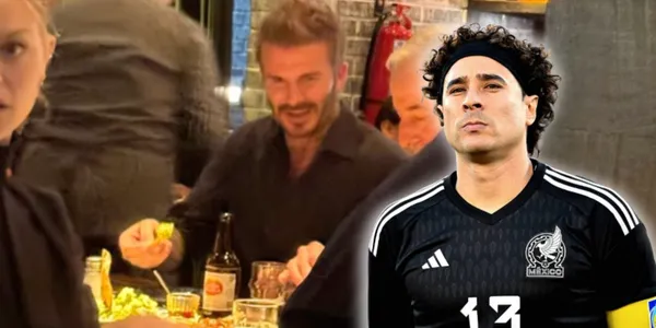 David Beckham disfrutando de unos tacos en Monterrey / Foto: Facebook