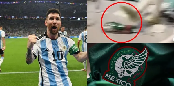 Destapan imágenes indebidas de Messi en el vestidor y la falta de respeto que hizo con la camiseta de México.