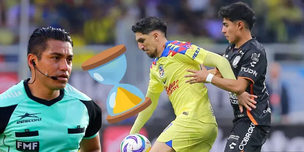 Diego Valdés gana un balón en el duelo entre América vs. Pachuca / Foto: Getty Images