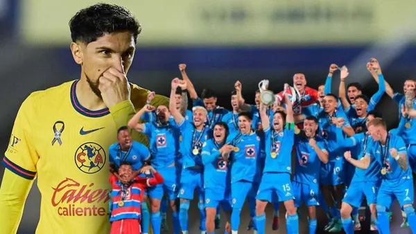 Diego Valdés y jugadores de Cruz Azul