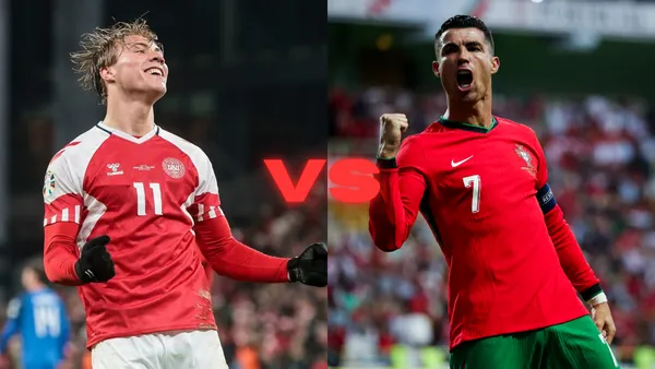Dinamarca vs Portugal | Fotos: @rasmus.hoejlund y @cristiano