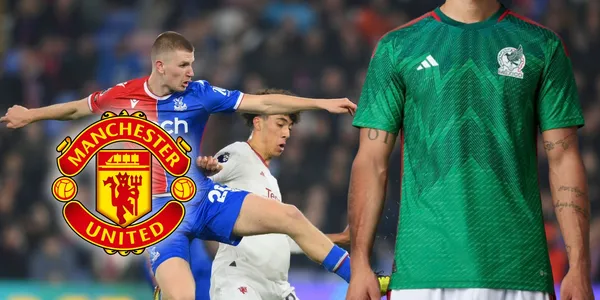 Disputa del balón en el Crystal Palace vs Manchester United / Foto: Getty Images