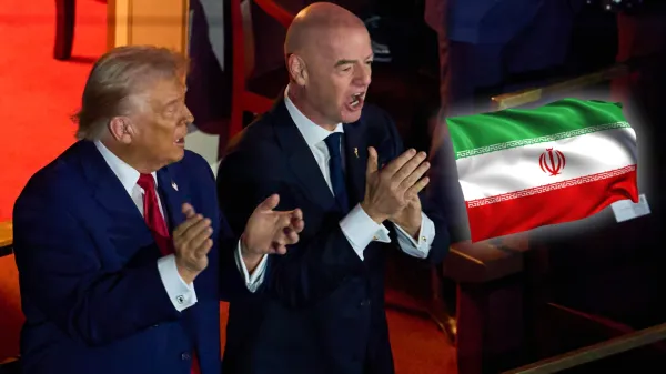 Donald Trump y Gianni Infantino durante el sorteo del Mundial 2026