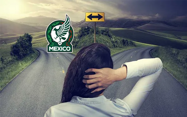 Dos caminos a elegir, en este caso, el futbolista no sabe si representar o no al Tri. (Fuente: Desansiedad)
