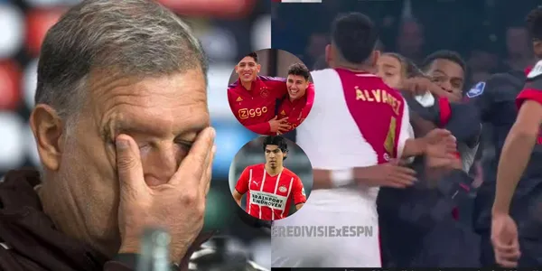 Edson Álvarez, Jorge Sánchez y Erick Gutiérrez se involucran en pelea en el Ajax vs PSV