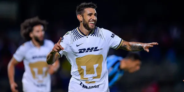 Eduardo Salvio anota con Pumas y sorprende su accionar con el DT Rafa Puente Jr.
