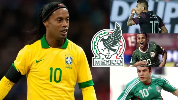 El astro brasileño Ronaldinho no duda de que el mejor 10 de México que ha enfrentado es Cuauhtémoc Blanco, por eso le dio un emotivo regalo