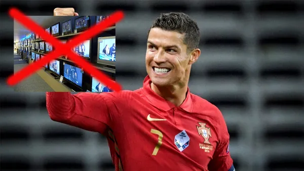 El astro portugués debutó por segunda ocasión en el Manchester United, pero en Inglaterra nadie vio el encuentro más que los que asistieron al estadio.