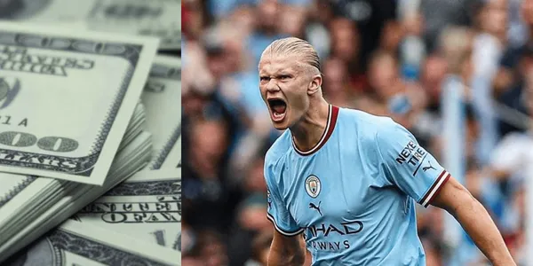 El atacante noruego percibe esta suma millonaria por fuera del conjunto ciudadano de la Premier League.