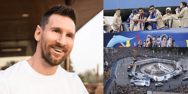 El Barca festeja su título de La Liga en las calles pero el diez parece que toma otra sintonía.