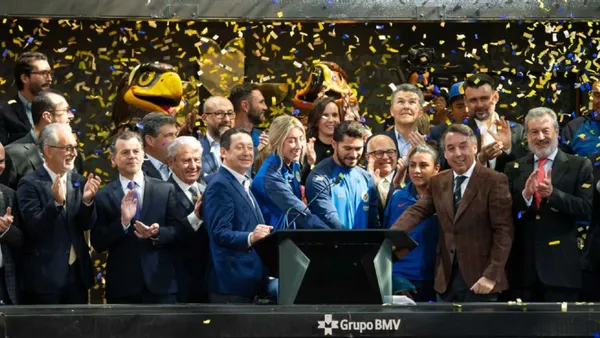 El Club América en la Bolsa Mexicana de Valores (Foto: BMV)