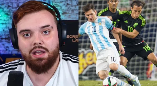 El CM del Puebla animó al streamer español a transmitir el México vs Argentina.