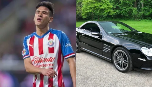 El coche del jugador de las Chivas