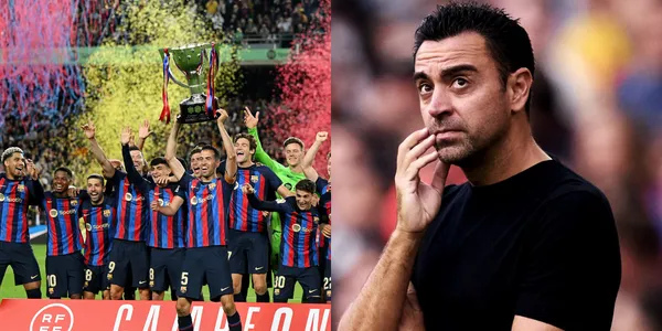 El conjunto blaugrana hizo esto con el DT en su celebración de La Liga.