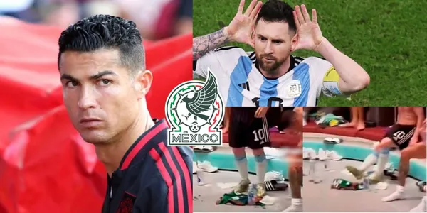 El delantero Cristiano Ronaldo le dio una lección a Lionel Messi tras pisar la playera de México en Qatar