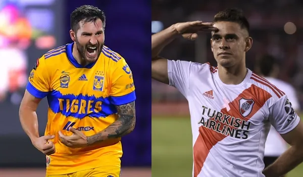 El delantero de Tigres, André-Pierre Gignac y Santos Borré de River Plate pelean por ser el mejor del continente pero su diferencia de precios es abismal.