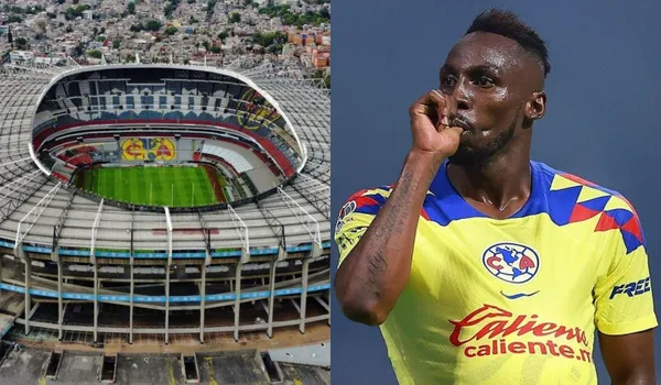 El delantero Julián Quiñones tuvo una reacción increíble tras arribar por primera vez al Estadio Azteca.