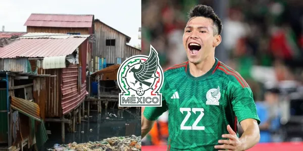 El delantero mexicano Hirving Lozano goza en la gran fortuna pero cuenta detrás de su historia una vida humilde
