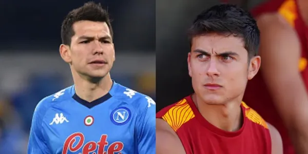 El duelo entre Napoli y Roma sacó chispas y un encontronazo entre Hirving Lozano y Paulo Dybala
