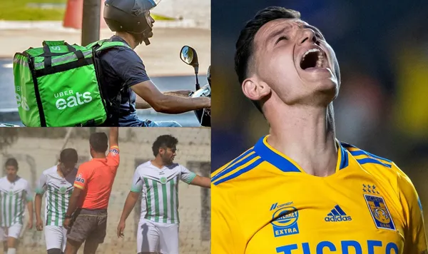 El extremo de los Tigres demuestra que no rinde en la Liga MX y no pudo contra Omar Campos, el novato del Santos que antes trabajaba entregando comida