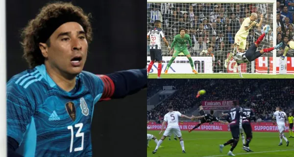 El goleador francés quiso hacerle un tanto a Guillermo Ochoa de chilena, esto sucedió en la jugada que puso a Ochoa al 100 por ciento.