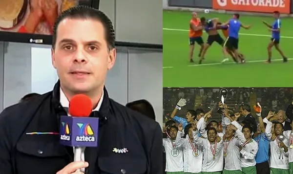 El jugador mexicano en lugar de dedicarse a festejar, porque era campeón del mundo, persiguió a Martinoli para encararlo y retarlo.