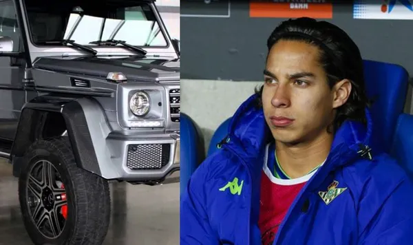 El jugador mexicano gana 1 millón de Euros en Betis, pero es suplente y no tiene minutos. Mira el coche en el que se moviliza el jugador.