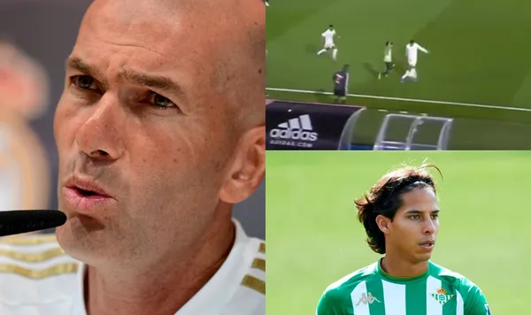 El jugador mexicano se mandó un partidazo ante el Real Madrid, en video se ve la jugada de túnel que le hizo a una de sus estrellas pero la reacción de Zidane fue mejor.