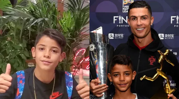 El pequeño apareció en el documental de Georgina Rodríguez posando con la indumentaria de la Selección Mexicana