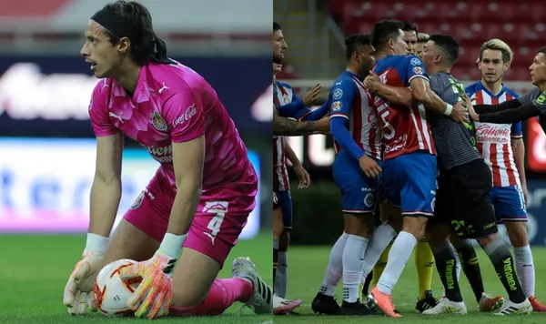 El portero Antonio Rodríguez vuelve a regalar un partido, Uno de los futbolistas de Chivas ya no aguantó y le reclamó de manera fuerte.